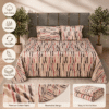 Abstract wavy stripe pure cotton king size bedsheet Abstract wavy stripe pure cotton king size bedsheet