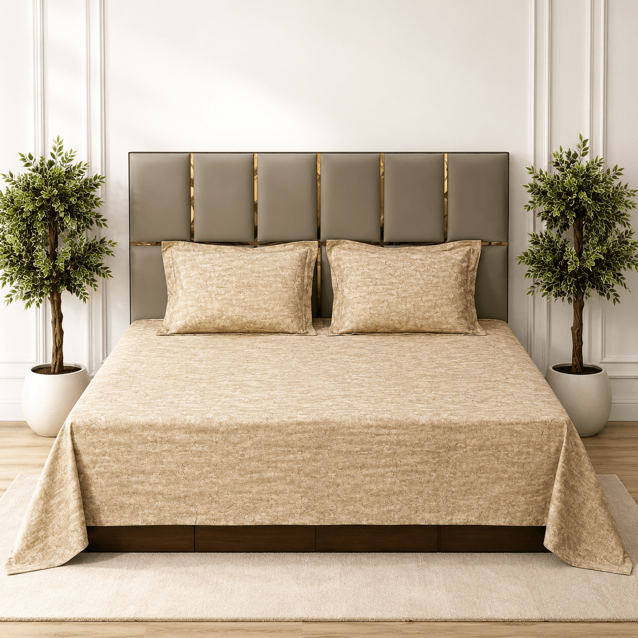 Beigi Textured Print 734 pure cotton bedsheet