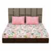 Jazkaa Luxe Mix & Match Elastic Fitted King Size Bedsheet with 2 Pillow Covers | Premium Cotton Fitted Bed Sheet for King Bed | Soft Breathable Bedding Set
