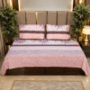 Pink Palms Print Solitaire pure cotton bedsheet Pink Palms Print Solitaire pure cotton bedsheet