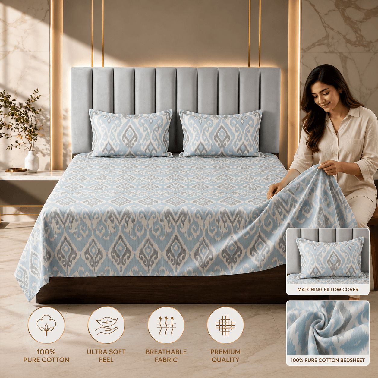Paisley Havana cotton bedsheet Paisley Havana cotton bedsheet