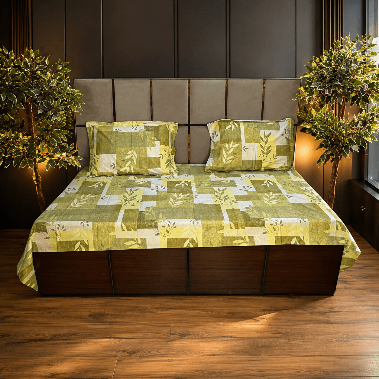 Geometric floral bonanza bedsheet