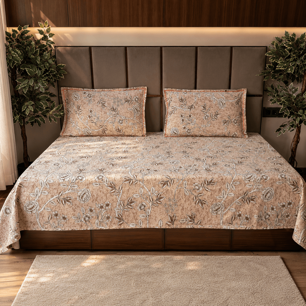Bold Floral Red Bonanza bedsheet