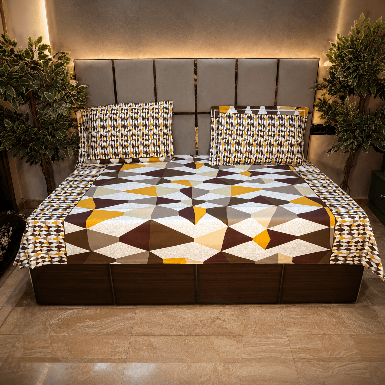 Mosaic Brown Bonanza bedsheet