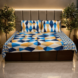 Mosaic Blue Bonanza bedsheet