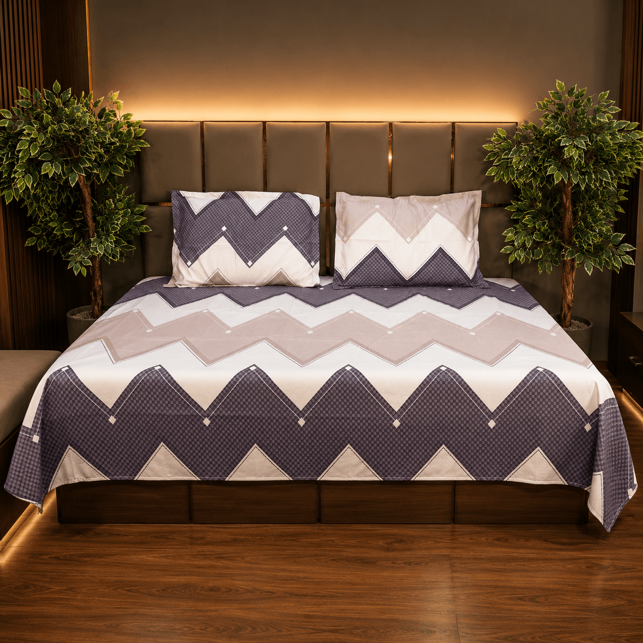Chevron Moris pure cotton bedhseet