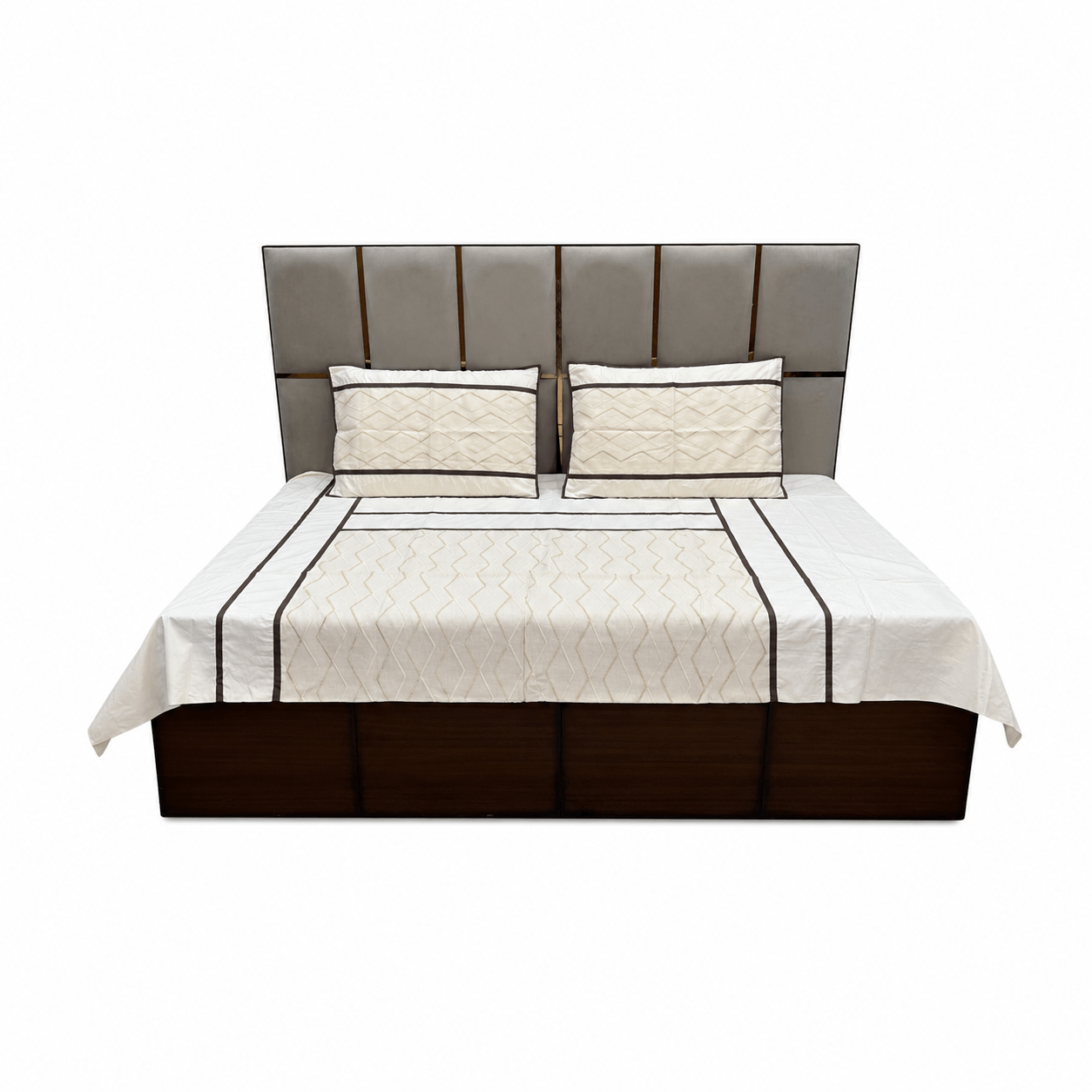 Diamond Zigzag JAZKAA 458 pure cotton Queen Size Bedsheet