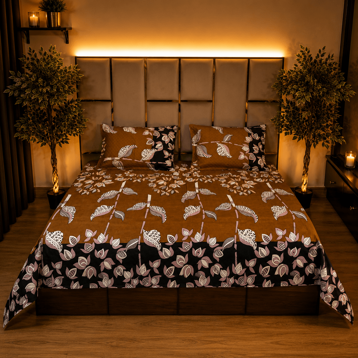 Foliage Erina pure cotton kingsize bedsheet Foliage Erina pure cotton kingsize bedsheet