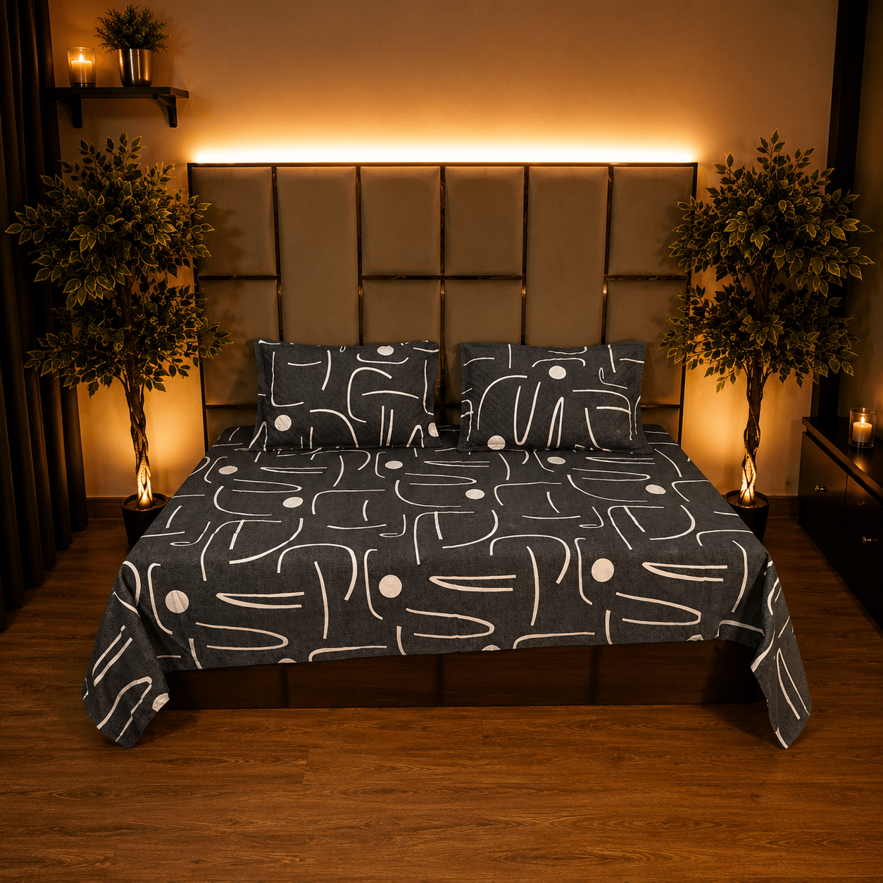 Geometric Abstract Erina pure cotton kingsize bedsheet Geometric Abstract Erina pure cotton kingsize bedsheet