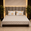 Geometric Motif Yellow pure cotton king size bedsheet
