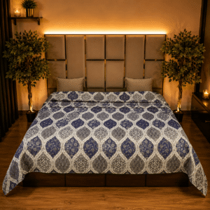 Jaipuri Heritage Lattice cotton viscose mix double bed quilt