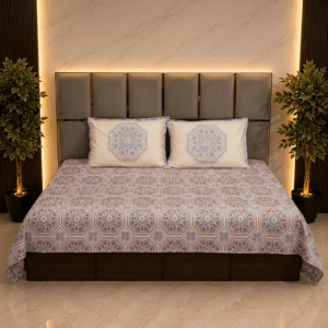 Mandala Hexagon pure cotton king size bedsheet