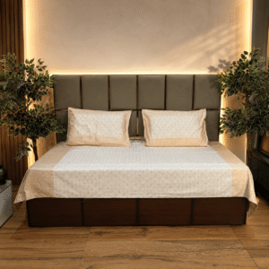 Micro floral yellow 21 jazkaa pure cotton bedsheet
