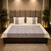 Monochrome Panel Design Jazka 459 pure cotton king size bedsheet