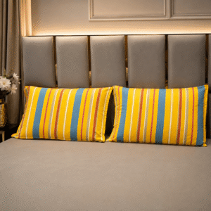 Multi Stripe Yellow 3280 pure cotton Pillow Cover