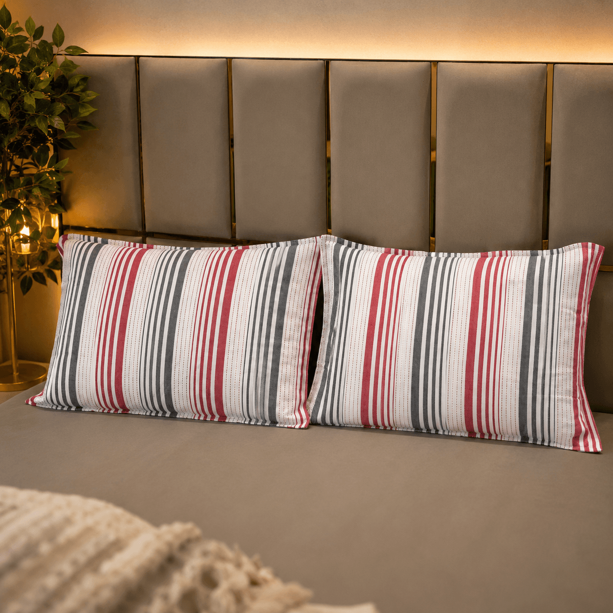 Multi Stripe white 3280 pure cotton Pillow Cover Multi Stripe white 3280 pure cotton Pillow Cover