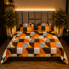 Retro Geometric Erina pure cotton kingsize bedsheet Retro Geometric Erina pure cotton kingsize bedsheet