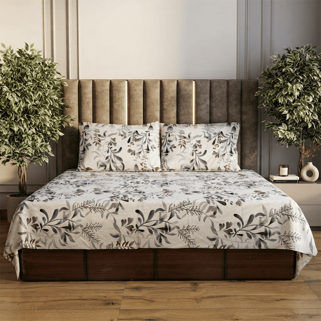 Scandinavian floral Moris pure cotton bedhseet