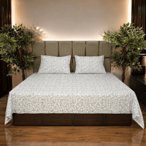 Scroll Pattern Grey 6828 pure cotton bedsheet