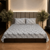 Sepia Floral Blue Queen size bedsheet
