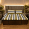 Striped, havana fitted pure cotton bedsheet