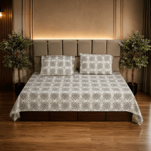 Vintage Mandala Tile 5436 pure cotton king size bedsheet