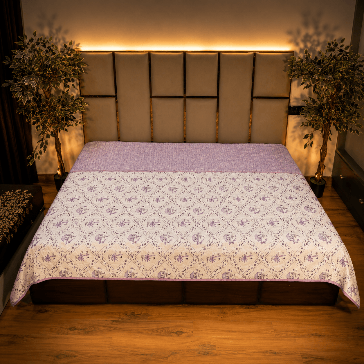 Warli Design Ac Quilt Single Bed Warli Design Ac Quilt Single Bed