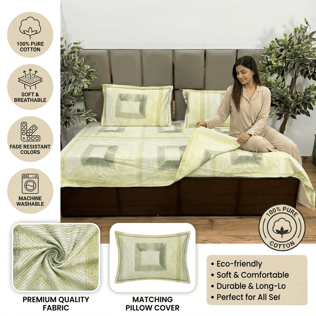 Boxed Havana cotton bedsheet Boxed Havana cotton bedsheet