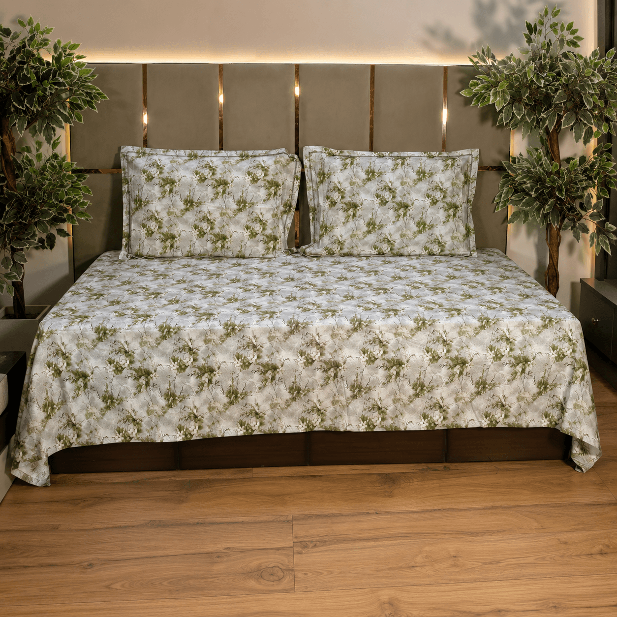 Floral Spring pure cotton king size bedsheet