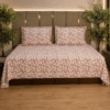 Floral leaf pure cotton king size bedsheet