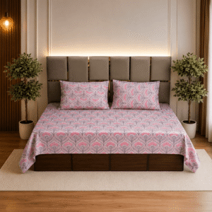 jazkaa-pure-cotton-printed-bedsheet-with-2-pillow-covers-soft-breathable-double-bed-sheet-set
