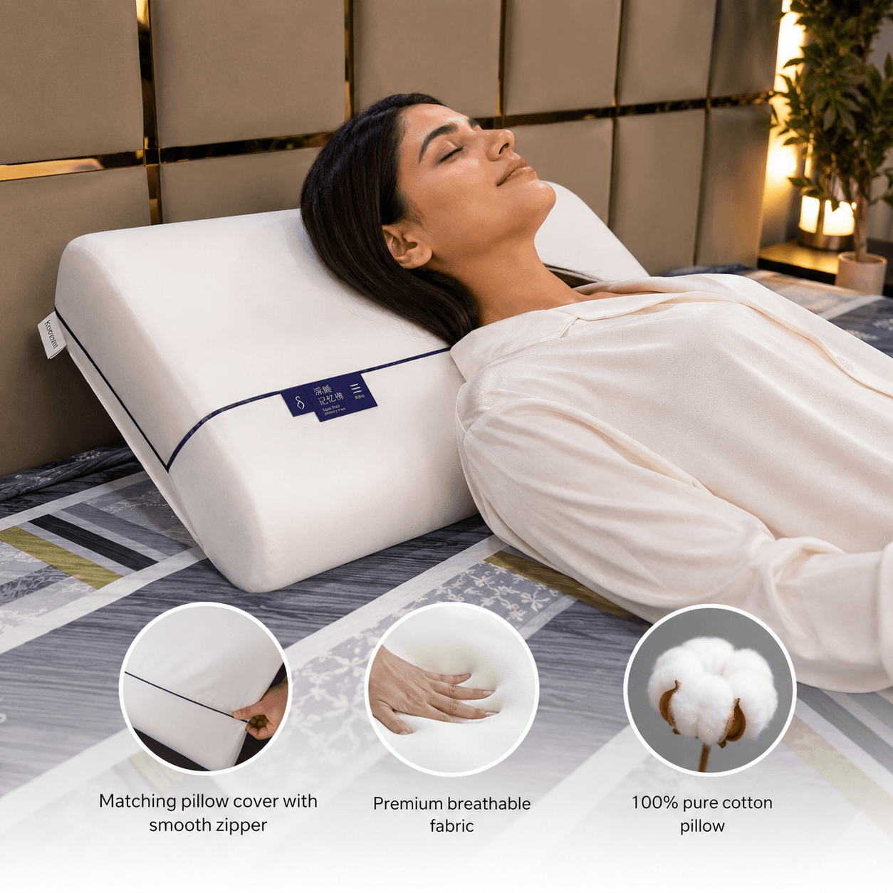 Benefits of Contour Memory Foam Pillow ✔ Provides excellent neck and shoulder support ✔ Maintains proper spinal alignment ✔ Helps reduce neck pain and stiffness ✔ Relieves pressure points while sleeping ✔ Improves sleep posture and comfort ✔ Supports restful and uninterrupted sleep ✔ Suitable for daily home use ✔ Breathable design helps regulate temperature ✔ Retains shape even after prolonged use ✔ Ideal for people who wake up with neck discomfort