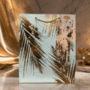 Sky Blue Tropical Gold Leaf Paper Gift Bag Sky Blue Tropical Gold Leaf Paper Gift Bag