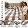 Mocha Brown Checks soft touch ac quilts