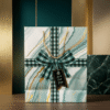 Teal Marble with gold vein paper gift bag Teal Marble with gold vein paper gift bag