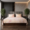 Blush Rose Marble Marble Print Bedsheet with matching pillow Cover