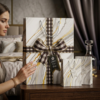 White Marble with Gold Veins paper bag White Marble with Gold Veins paper bag