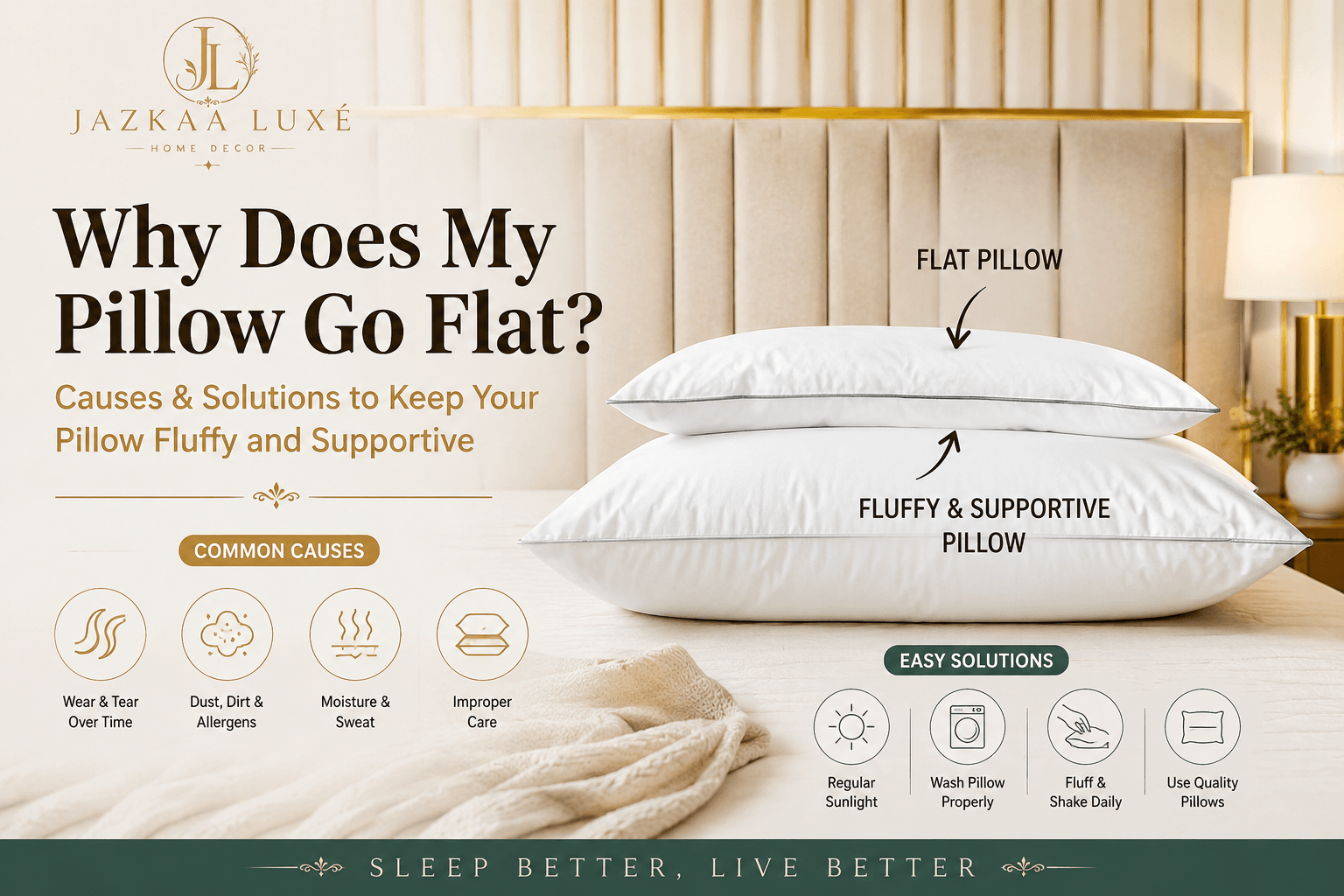 Why Does My Pillow Go Flat? Causes & Solutions to Keep Your Pillow Fluffy and Supportive